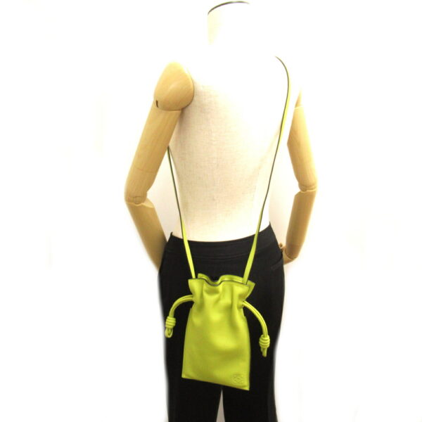 2101218092257 5 Loewe Flamenco Pocket Shoulder Bag Leather Green Lime Yellow