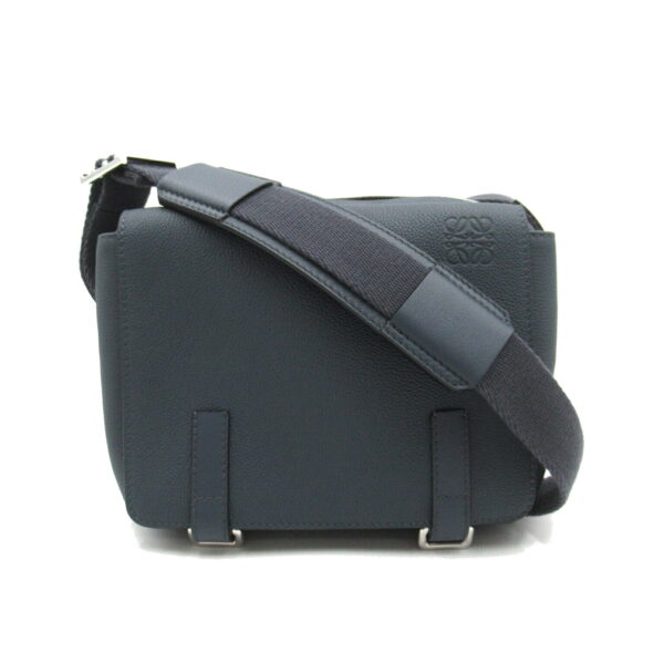 2101218094145 1 Loewe Military Messenger XS Shoulder Bag Leather Navy Onyx Blue