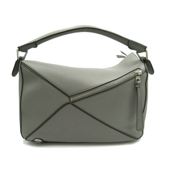 2101218094282 2 Loewe Puzzle Bag Large 2Way Shoulder Bag Leather Gray Asphalt