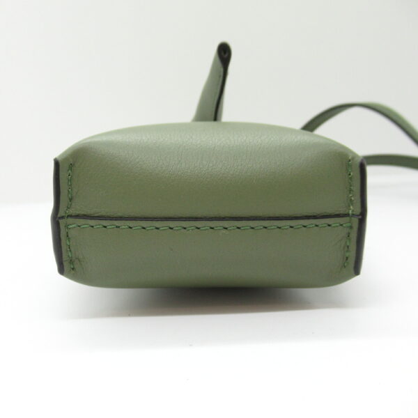 2101218094527 4 Loewe Elephant Pocket Shoulder Bag Leather Green