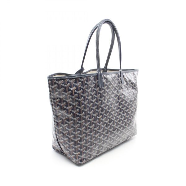 2101218100136 2 Goyard Saint Louis PM Tote Bag Leather Navy Brown White