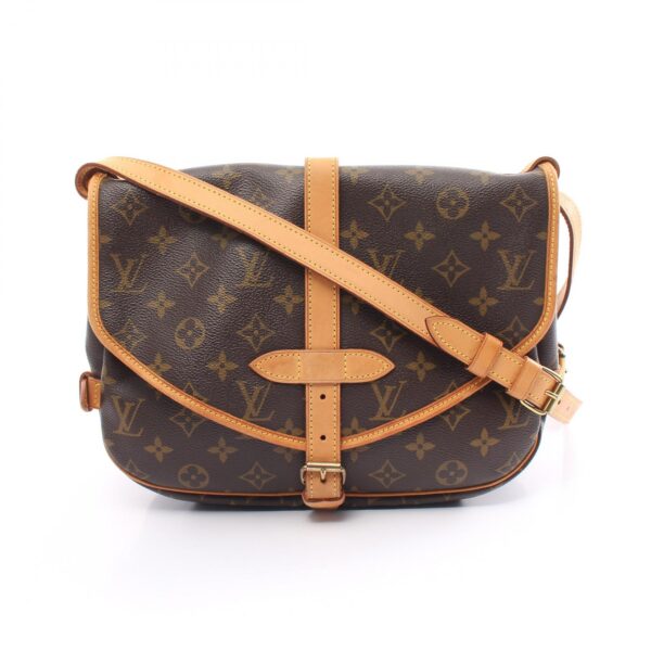 2101218100358 1 Louis Vuitton Saumur 30 Shoulder Bag Leather Brown