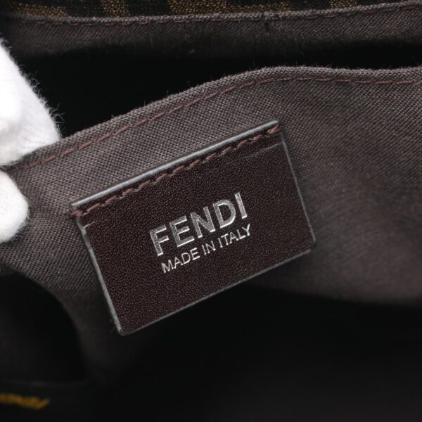 2101218101188 4 Fendi Zucca Shoulder Bag Leather Brown Black