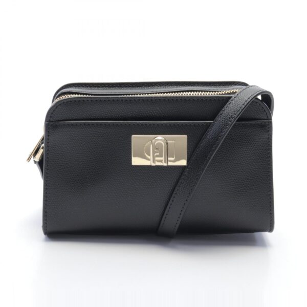 2101218117912 1 Furla Leather Shoulder Bag Black