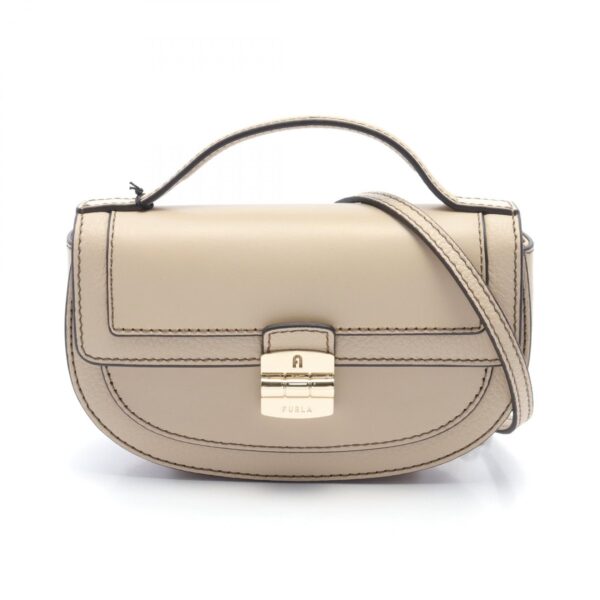 2101218118001 1 Furla Club 2 Mini Handbag Leather Beige