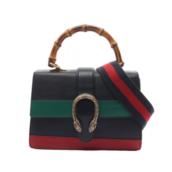 2101218120097 1 Gucci Bamboo Dionysus Medium Leather Navy Multicolor Blue