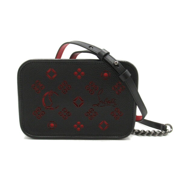 2101218123319 1 Christian Louboutin Shoulder Bag Leather Black Red