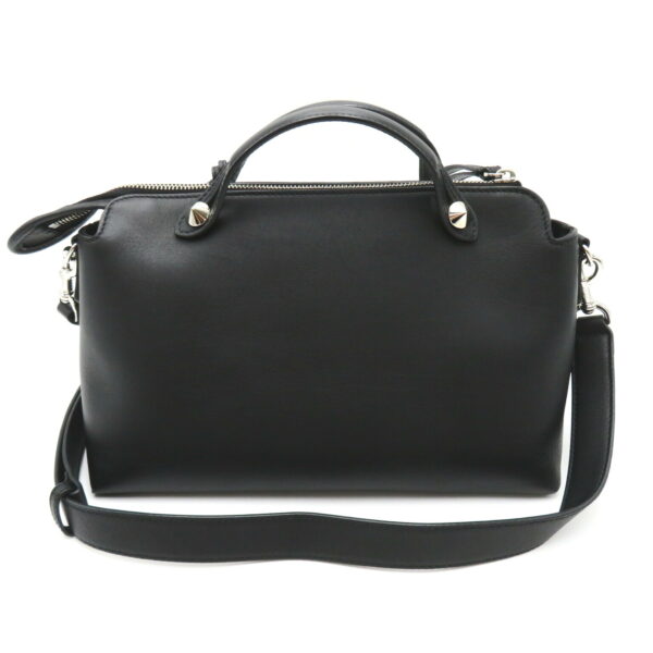 2101218123708 2 Fendi Visible Medium Shoulder Bag Leather Black