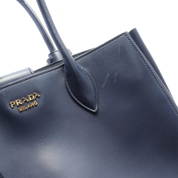 2101218125658 5 Prada City Calf Tote Bag Leather Navy Blue