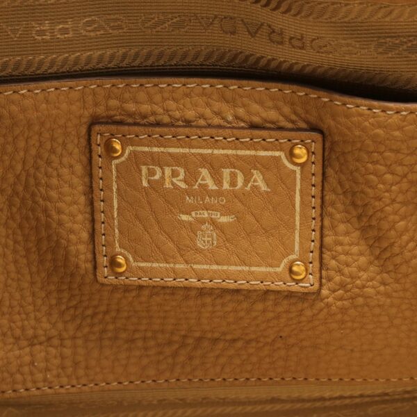 2101218142143 4 Prada Madras Tote Bag Leather Beige