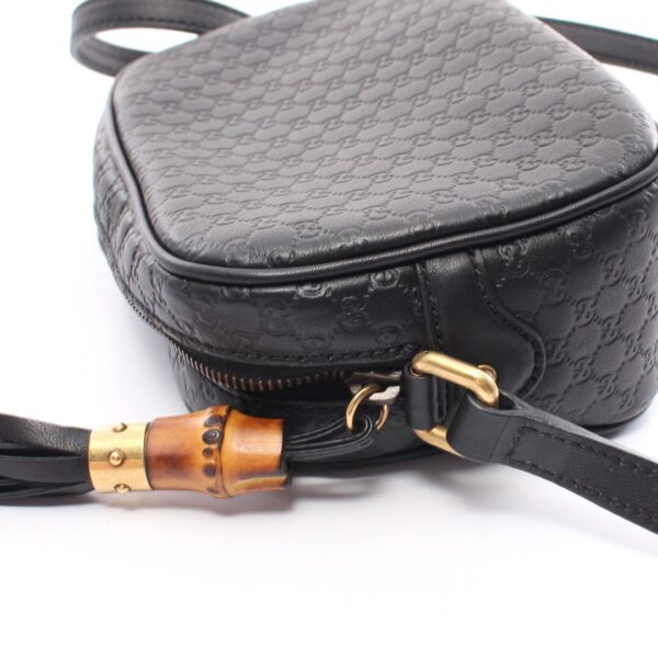 2101218142150 6 Gucci Micro Guccisima Bamboo Shoulder Bag Black