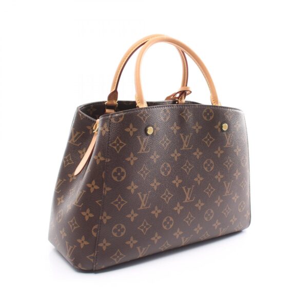 2101218142655 2 Louis Vuitton Montaigne MM Handbag Leather Monogram Brown