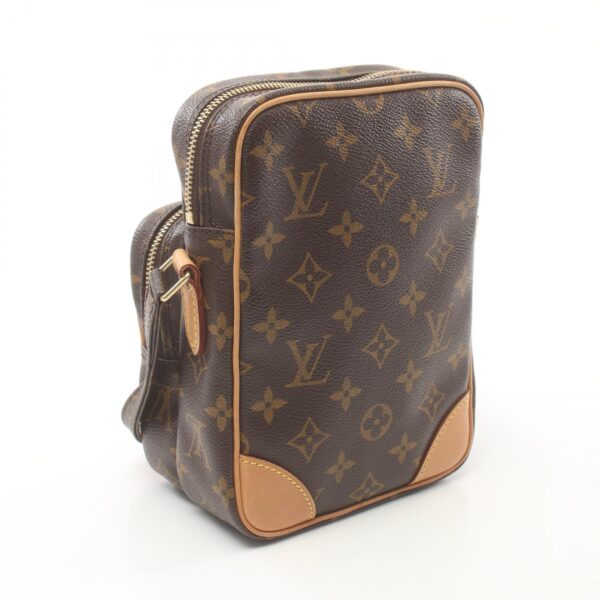 2101218142747 2 Louis Vuitton Amazon Shoulder Bag Leather Monogram Brown