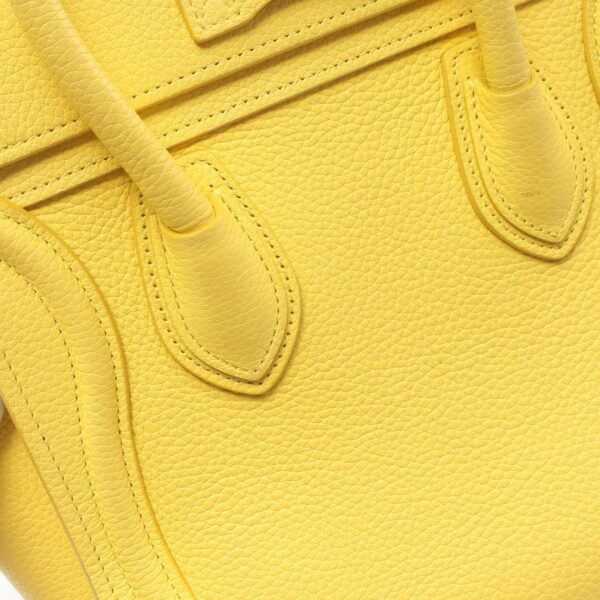 2101218143768 10 Celine Leather Nano Shopper Handbag Yellow