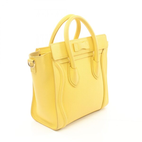 2101218143768 2 Celine Leather Nano Shopper Handbag Yellow