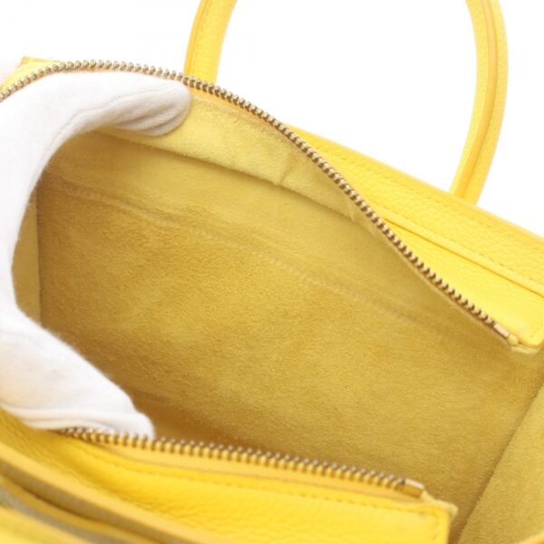 2101218143768 5 Celine Leather Nano Shopper Handbag Yellow