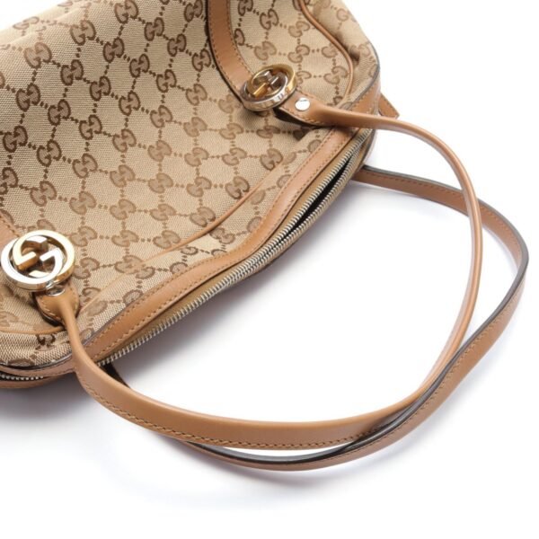 2101218144567 6 Gucci GG Twins Guccisima Shoulder Bag Leather Beige Brown