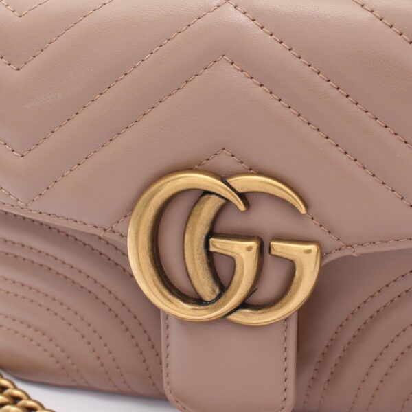 2101218145229 9 Gucci Mini Top Handle GG Marmont Shoulder Bag Pink