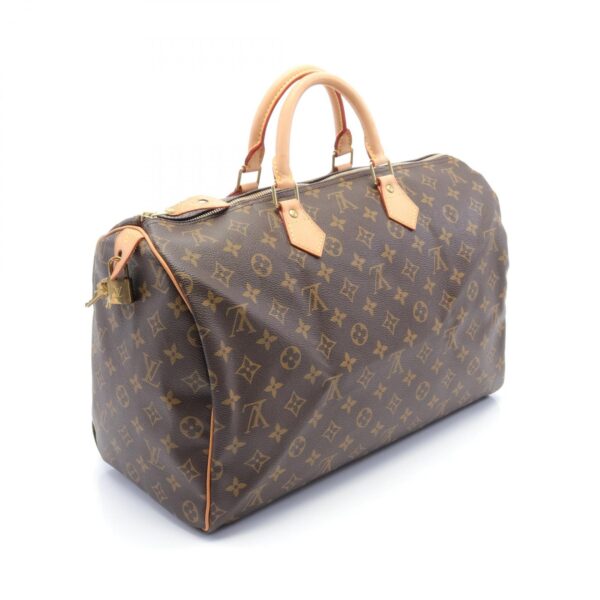 2101218145519 2 Louis Vuitton Speedy 40 Handbag Leather Monogram Brown