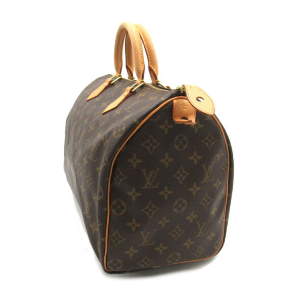 2101218145526 3 Louis Vuitton Speedy 35 Monogram Handbag Brown