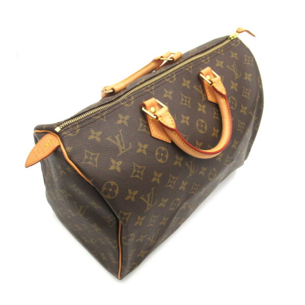 2101218145526 4 Louis Vuitton Speedy 35 Monogram Handbag Brown