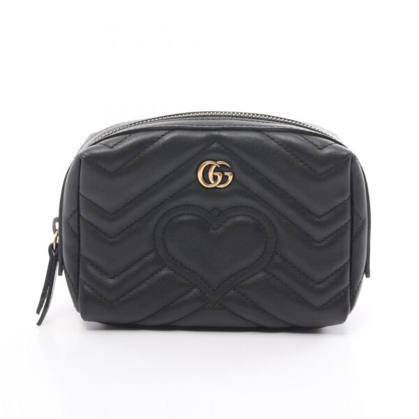 2101218146400 1 Gucci GG Marmont Pouch Bag Leather Black