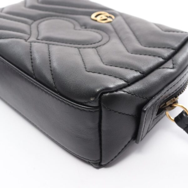 2101218146400 7 Gucci GG Marmont Pouch Bag Leather Black