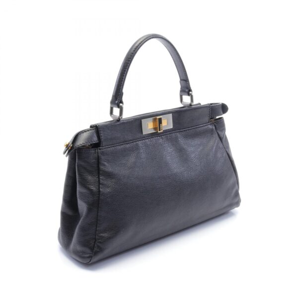 2101218147032 2 Fendi Peekaboo Handbag Leather Black