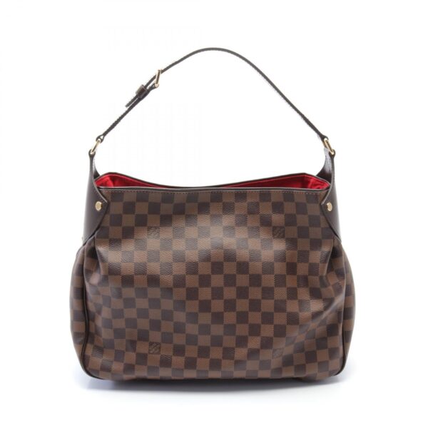 2101218147285 1 Louis Vuitton Regia Leather Shoulder Bag Damier Brown