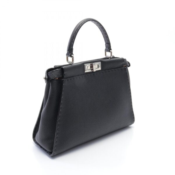 2101218148589 2 Fendi Peekaboo Regular Selleria Handbag Leather Black