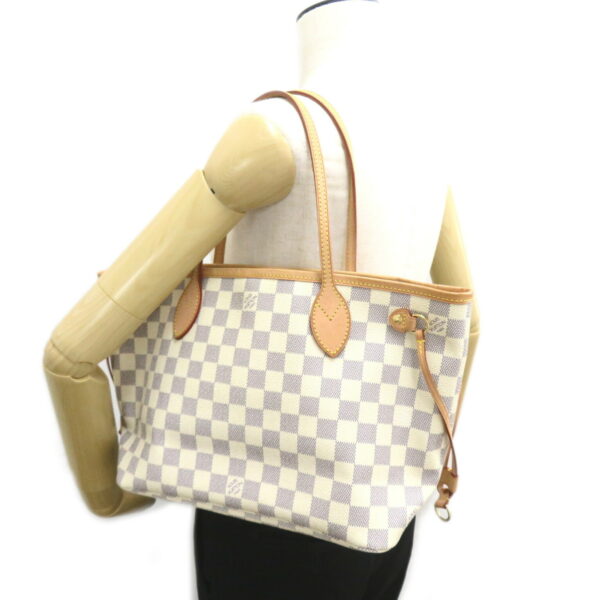 2101218155297 6 Louis Vuitton Neverfull PM Tote Bag Damier Azur White