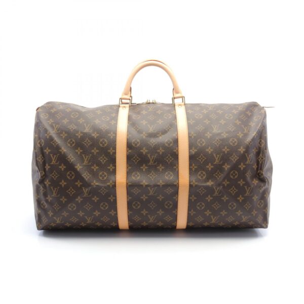 2101218156409 1 Louis Vuitton Keepall 60 Bag Leather Monogram Brown