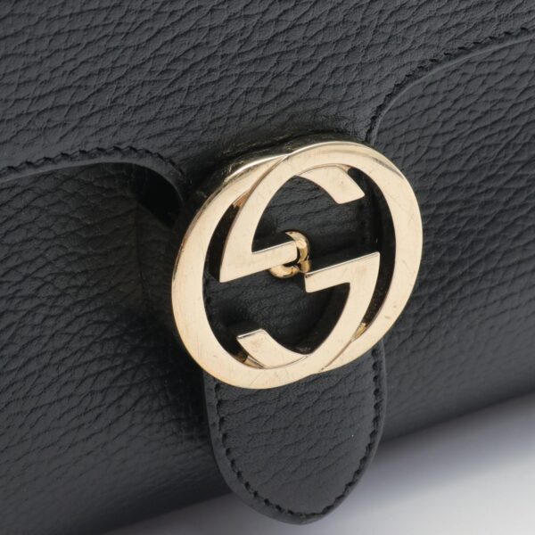 2101218158540 7 Gucci Interlocking G Handbag Leather Black