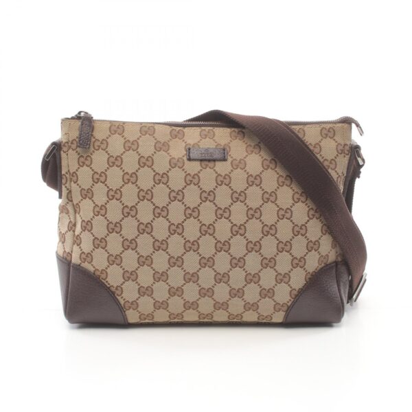 2101218161861 1 Gucci Shoulder Bag Leather Beige Brown