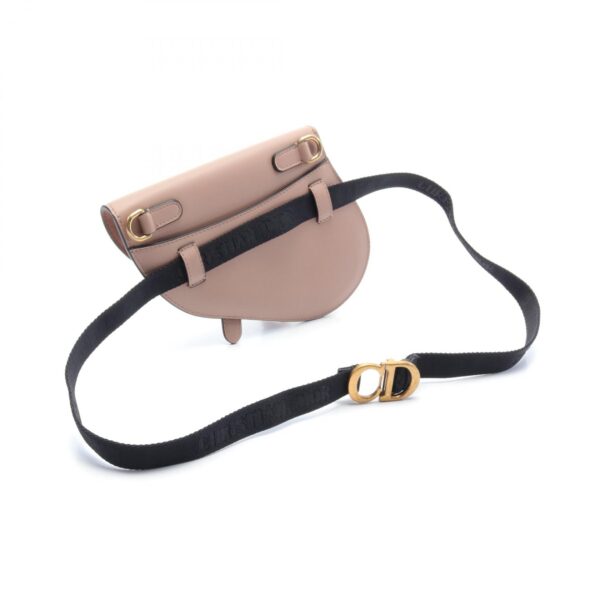 2101218163551 2 Dior Saddle Saddle Waist Bag Leather Pink