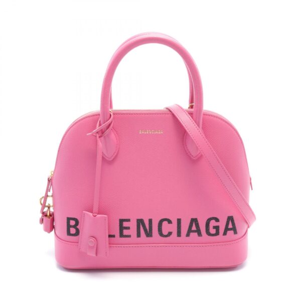 2101218163773 1 Balenciaga Ville Top Handle S Handbag Leather Pink Black