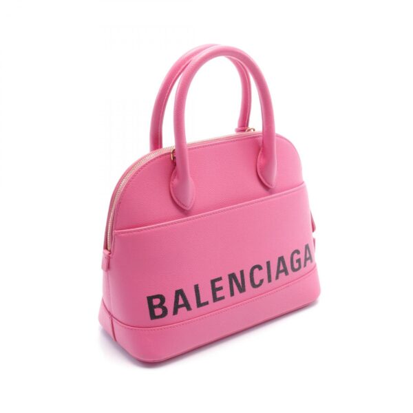 2101218163773 2 Balenciaga Ville Top Handle S Handbag Leather Pink Black