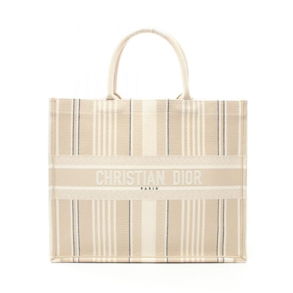 2101218163872 1 Christian Dior Book Tote Large Tote Bag Beige White Black