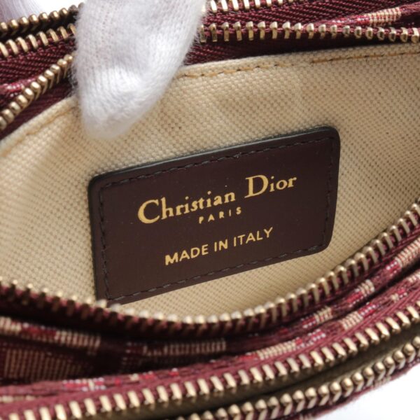 2101218164268 4 Dior Saddle Oblique Shoulder Bag Leather Bordeaux Beige