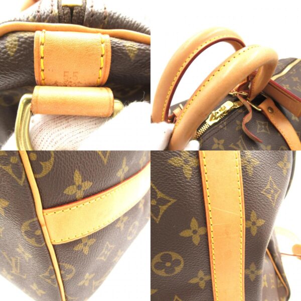 2101218166910 10c Louis Vuitton Keepall Bandouliere 55 Bag Monogram Brown