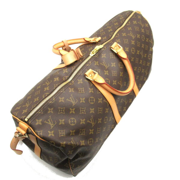 2101218166910 4 Louis Vuitton Keepall Bandouliere 55 Bag Monogram Brown