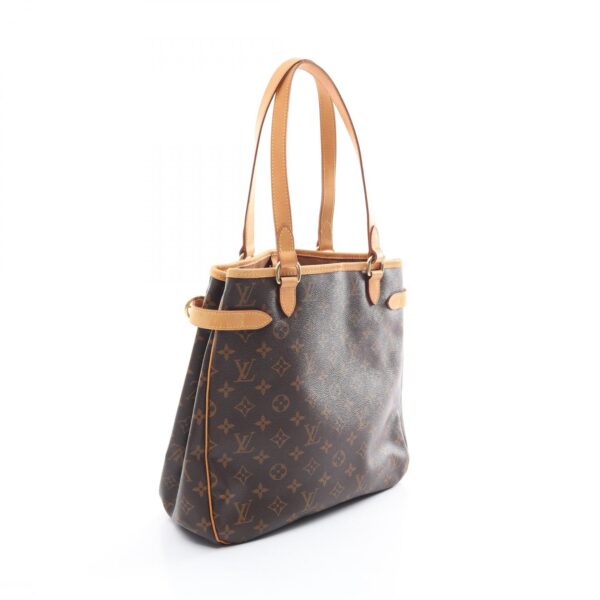 2101218166934 2 Louis Vuitton Batignolles Vertical Tote Bag Leather Monogram Brown