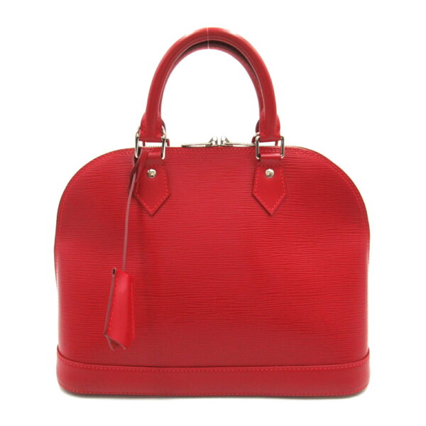 2101218167344 1 Louis Vuitton Alma PM Handbag Leather Epi Red