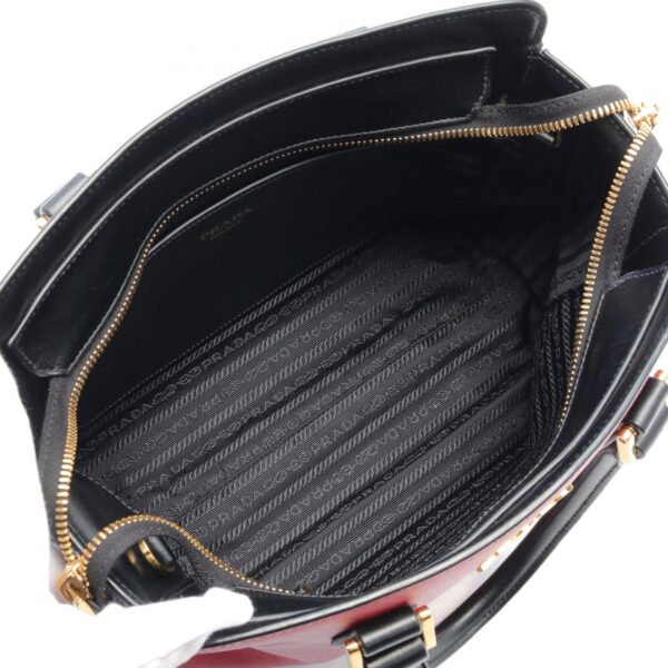 2101218179026 3 Prada Handbag Leather Red Black