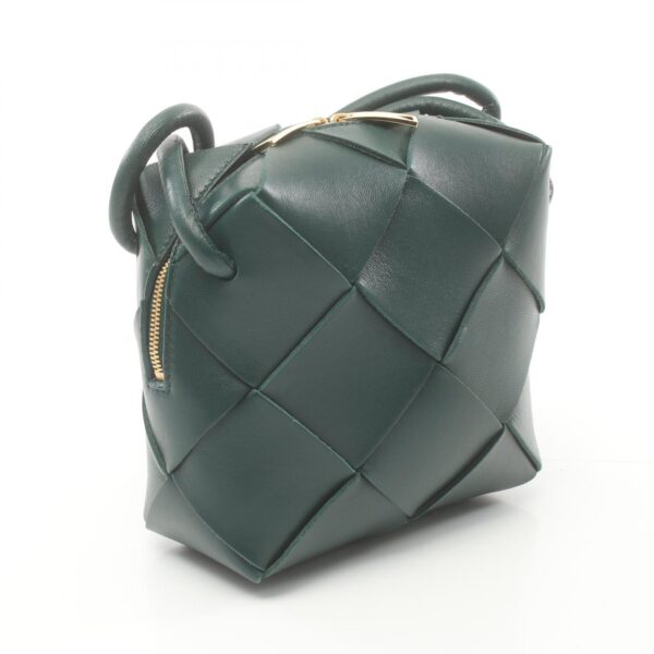 2101218186406 2 Bottega Veneta Mini Cassette Camera Bag Leather Green