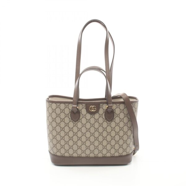 2101218191288 1 Gucci Ophidia Small GG Supreme Tote Bag Leather Beige Brown