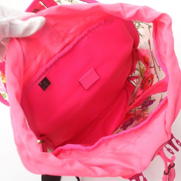 2101218195385 3 Gucci Flora Rucksack Backpack Leather Pink Multicolor