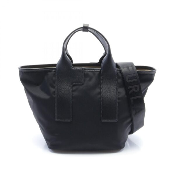 2101218197372 1 Furla Piuma M Handbag Leather Nylon Bag Black