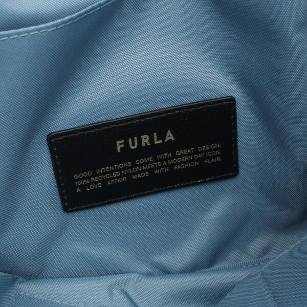 2101218197464 4 Furla Leather Nylon Handbag Gray Blue