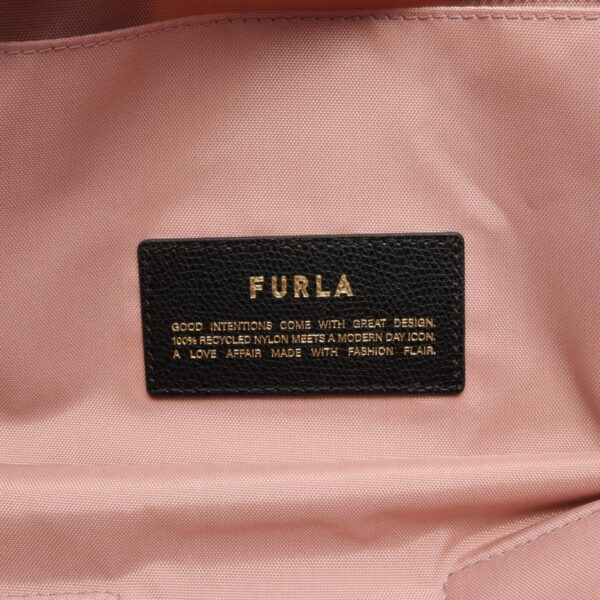 2101218197532 4 Furla Nylon Leather Tote Bag Beige Pink